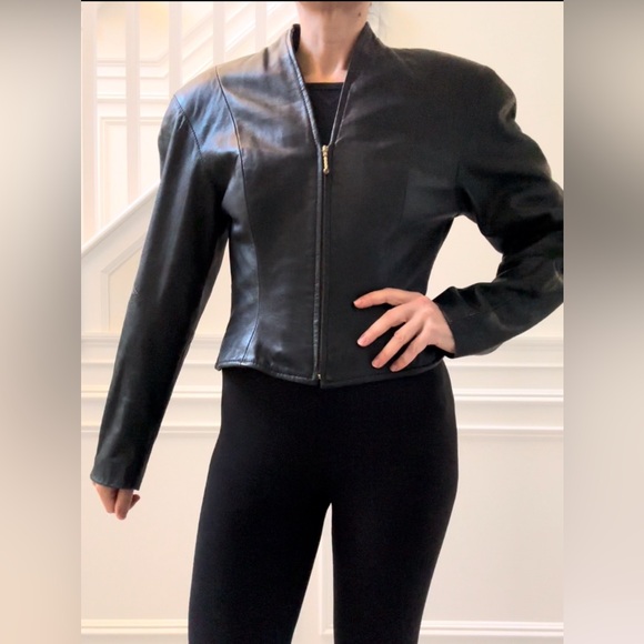 Tannery West Vintage Genuine Leather Ultra Padded Shoulder Crop jacket - Picture 7 of 7